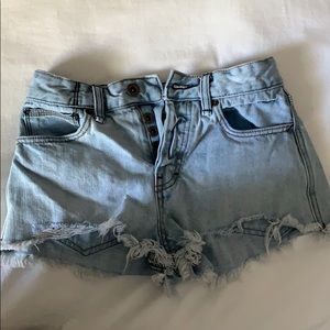free people denim shorts